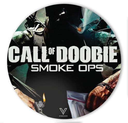 V Syndicate Slikks Dab Mat - Small Round - Call of Doobie